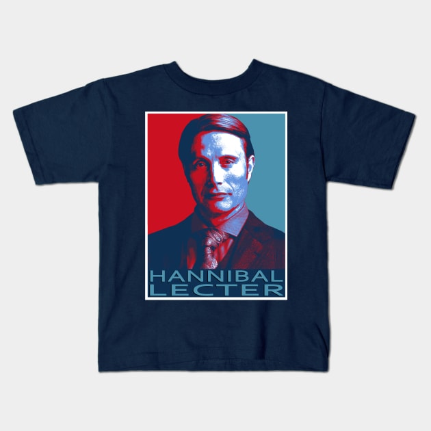 Hannibal Lecter Kids T-Shirt by 666hughes